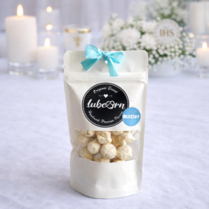 Upominek komunijny – popcorn w doypacku z okienkiem